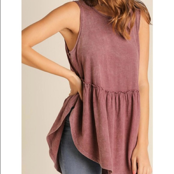 Umgee Tops - Ruffled Tank Top